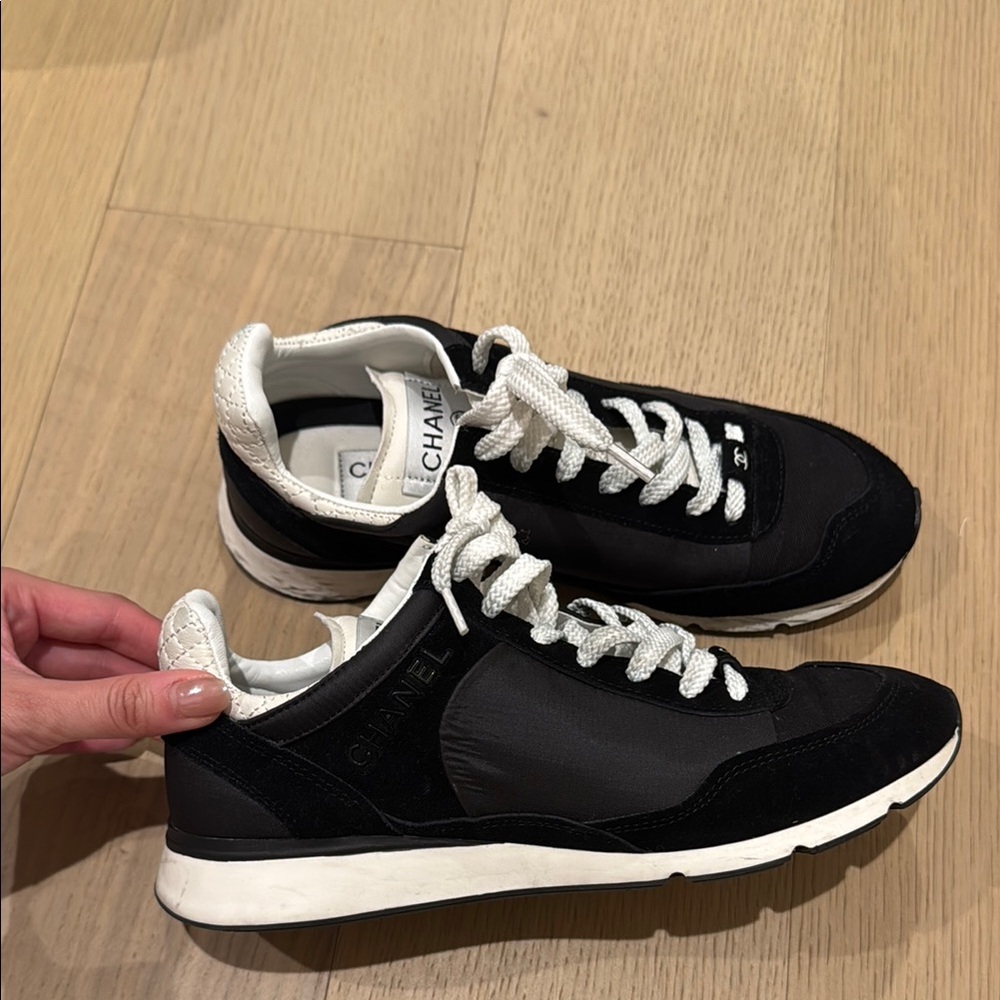Chanel Women’s Black and White Sneakers
